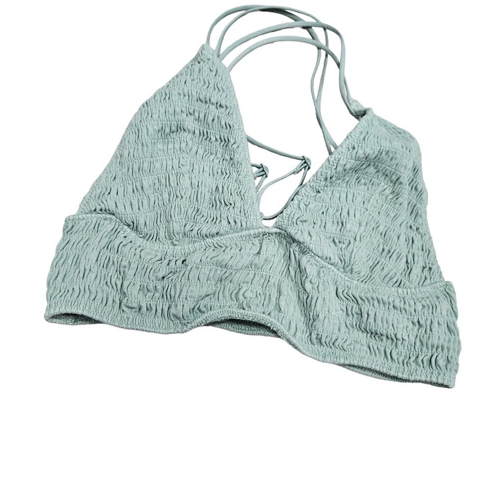 Victorias Secret Pink Smocked Triangle Bralette With Strappy Back‎ Light Support